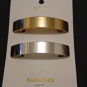 J. Crew Metallic Gold and Silver Barrettes